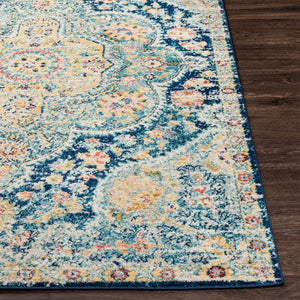Livabliss Elaziz Turkish Heritage Runner Rug Polypropylene Woven Hallway Entryway Accent Navy, Sky Blue 2'7" x 7'7" ELZ2361-2776