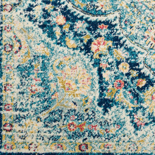 Livabliss Elaziz Turkish Heritage Runner Rug Polypropylene Woven Hallway Entryway Accent Navy, Sky Blue 2'7" x 7'7" ELZ2361-2776