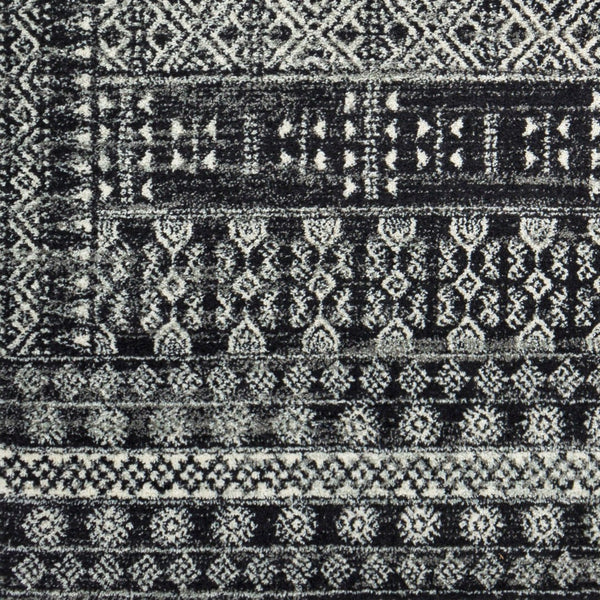Livabliss Elaziz Geometric Machine Woven Polypropylene Accent Rug for Entryway or Kitchen Black, Gray 2' x 3' ELZ2362-23