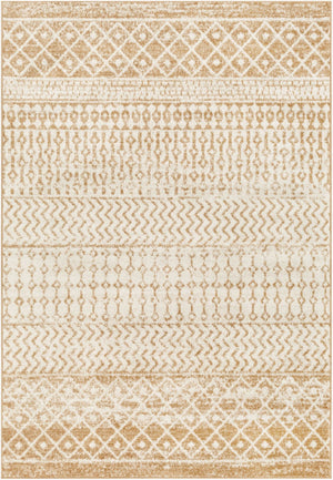Livabliss Elaziz Moroccan Geometric Polypropylene Area Rug for Living Room or Dining Space Cream, Taupe 4' x 6' ELZ2367-46OV