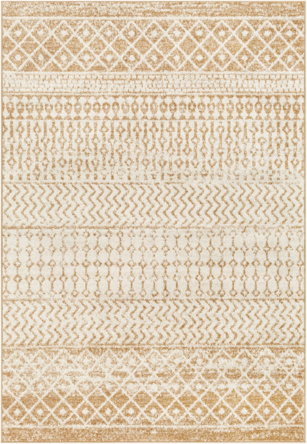 Livabliss Elaziz Moroccan Geometric Polypropylene Area Rug for Living Room or Dining Space Cream, Taupe 4' x 6' ELZ2367-46OV