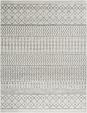 Livabliss Elaziz Global Pattern Polypropylene Area Rug Turkish Woven Living Room Accent Cream, Charcoal 7'10" x 10'2" ELZ2369-710103