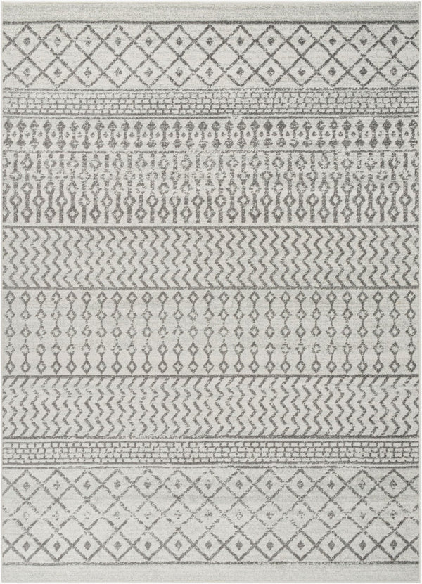 Livabliss Elaziz Global Pattern Polypropylene Area Rug Turkish Woven Living Room Accent Cream, Charcoal 7'10" x 11' ELZ2369-71011