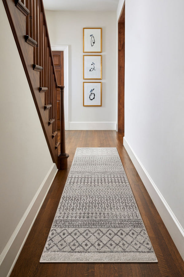 Livabliss Elaziz Global Pattern Polypropylene Area Rug Turkish Woven Living Room Accent Cream, Charcoal 8'10" x 12'6" ELZ2369-9126