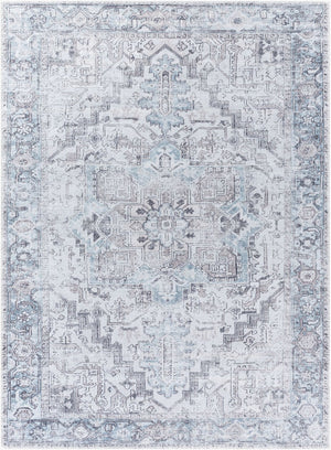 Livabliss Embrace Flatweave Polyester Area Rug Machine Woven in Turkey for High Traffic Rooms Ivory, Light Gr 8'10" x 12' EMA2303-81012