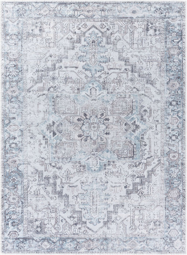 Livabliss Embrace Flatweave Polyester Area Rug Machine Woven in Turkey for High Traffic Rooms Ivory, Light Gr 8'10" x 12' EMA2303-81012