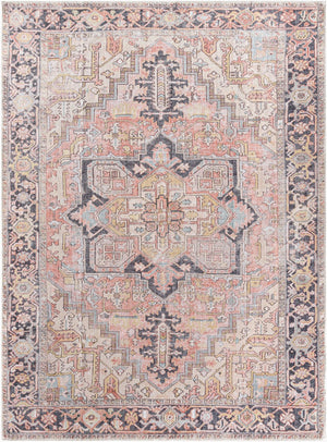 Livabliss Embrace Flatweave Polyester Area Rug Turkish Machine Woven for High Traffic Rooms Burnt Orange, B 6'7" x 9' EMA2306-679