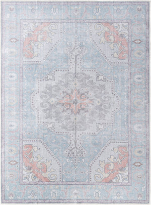 Livabliss Embrace Flatweave Polyester Area Rug Woven in Turkey for Living and Dining Rooms Denim, Burnt Or 7'10" x 10' EMA2307-71010