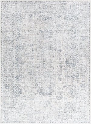 Livabliss Embrace Machine Woven Polyester Area Rug Low Pile Geometric Design for Living Rooms Denim, Light Sl 6'7" x 9' EMA2309-679