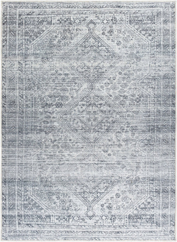 Livabliss Embrace Flatweave Polyester Area Rug Machine Woven in Turkey for High Traffic Rooms Slate, Pale Blu 7'10" x 10' EMA2312-71010
