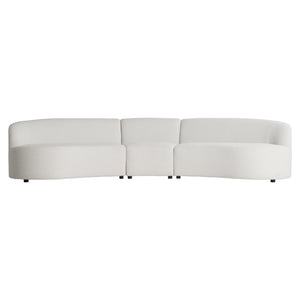 Bernhardt Bernhardt Elle 3-Piece Fabric Sectional — Sculptural Kidney Sofa, Cloud-Like Plush Seating, Customizable Finish - Made to Order K1965