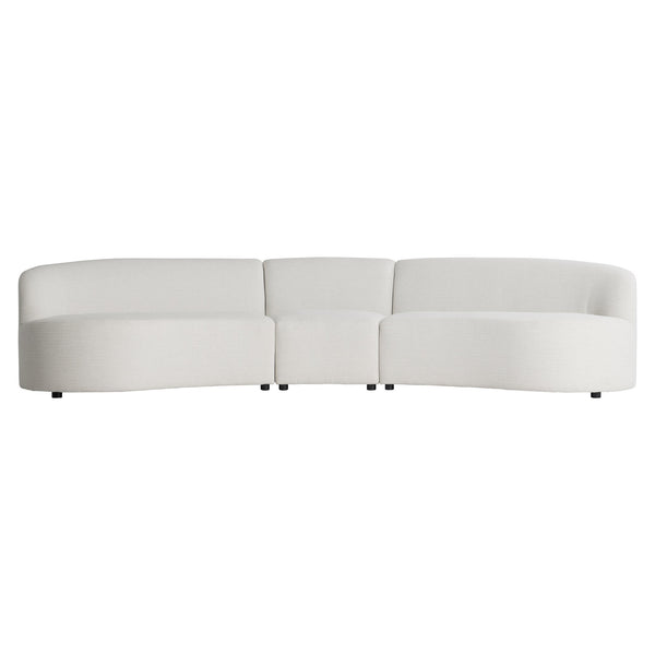 Bernhardt Bernhardt Elle 3-Piece Fabric Sectional — Sculptural Kidney Sofa, Cloud-Like Plush Seating, Customizable Finish - Made to Order K1965