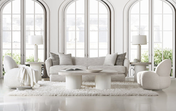 Bernhardt Bernhardt Margot Sofa — Curved Back, Deep Seat Cushions, Tailored Upholstery & Two Throw Pillows - Made to Order P5417A