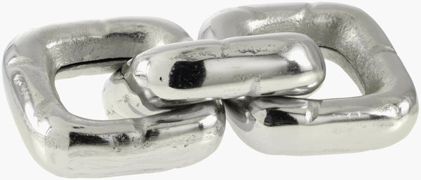 Surya Sherman Decorative Aluminum Sculpture – 2"H X 12"W Minimalist Modern Accent For Chic Home Decor Metallic ,Silver Aluminum Emh001-2125