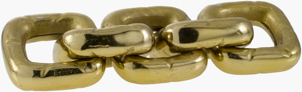 Surya Sherman Decorative Aluminum Sculpture – 2"H X 12"W Minimalist Modern Accent For Chic Home Decor Metallic ,Brass Aluminum Emh005-2185