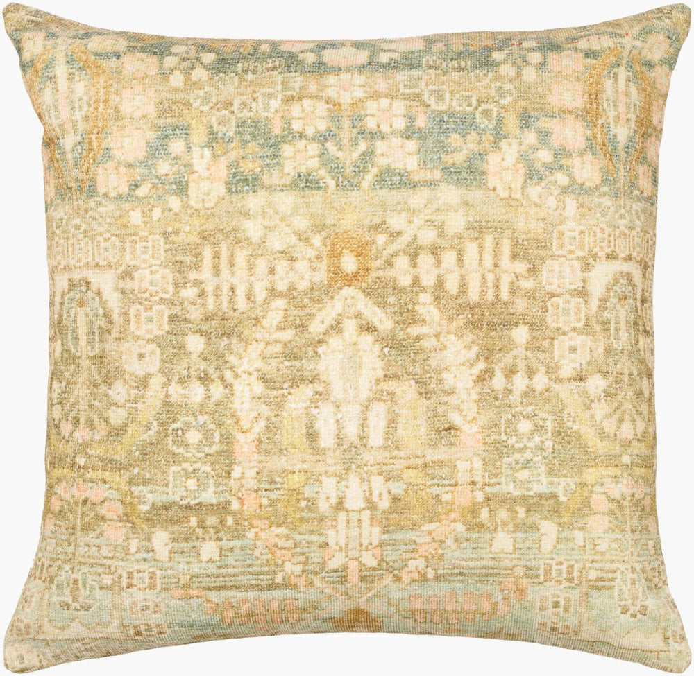 Livabliss Emily Jean Square Polyester Accent Pillow for Indoor Outdoor Traditional Decor EMJ008-1818P