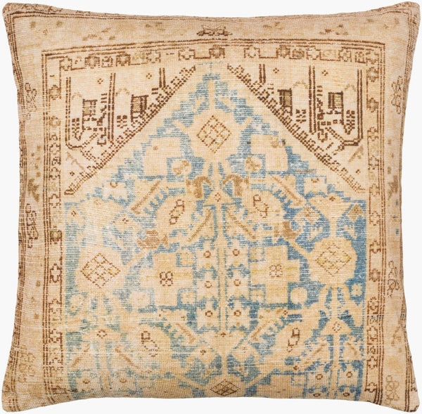 Livabliss Emily Jean Artisan Square Throw Pillow Handcrafted Traditional Pattern Indoor Outdoor EMJ010-2020
