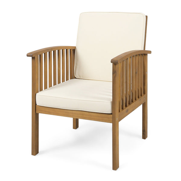 English Elm Casa Acacia Slatted Outdoor Club Chairs Set of 2 with Gray Finish Coastal Patio Seating 63513.00