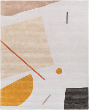 Livabliss Emma Hand Tufted Wool Area Rug Contemporary Artisan Accent for Entryway or Bedside Rust, Mustard 8' x 10' EMM2300-810
