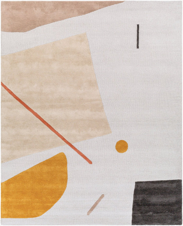 Livabliss Emma Hand Tufted Wool Area Rug Contemporary Artisan Accent for Entryway or Bedside Rust, Mustard 8' x 10' EMM2300-810