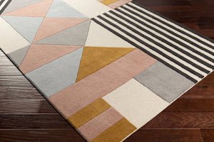Livabliss Emma Hand Tufted Wool Area Rug with High Low Pile Texture for Entryway or Bedroom Beige, Light Sl 2' x 3' EMM2302-23