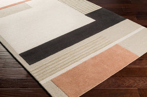 Livabliss Emma Hand Tufted Wool Accent Rug with High Low Pile Texture for Entryway or Bedroom Light Beige, Bl 2' x 3' EMM2303-23