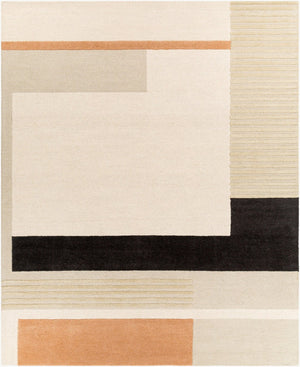 Livabliss Emma Hand Tufted Wool Accent Rug with High Low Pile Texture for Entryway or Bedroom Light Beige, Bl 8' x 10' EMM2303-810