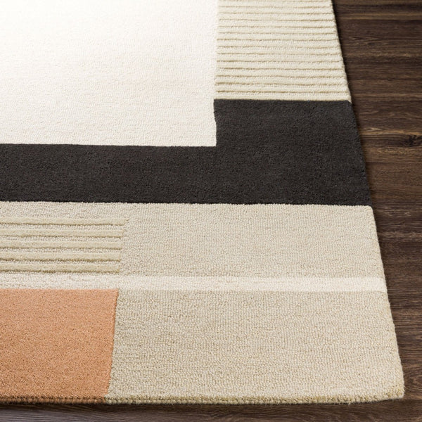 Livabliss Emma Hand Tufted Wool Accent Rug with High Low Pile Texture for Entryway or Bedroom Light Beige, Bl 2' x 3' EMM2303-23