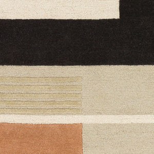 Livabliss Emma Hand Tufted Wool Accent Rug with High Low Pile Texture for Entryway or Bedroom Light Beige, Bl 2' x 3' EMM2303-23