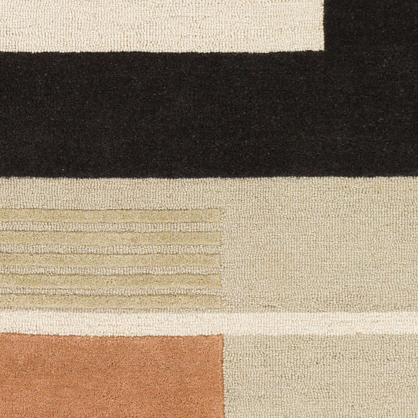 Livabliss Emma Hand Tufted Wool Accent Rug with High Low Pile Texture for Entryway or Bedroom Light Beige, Bl 2' x 3' EMM2303-23