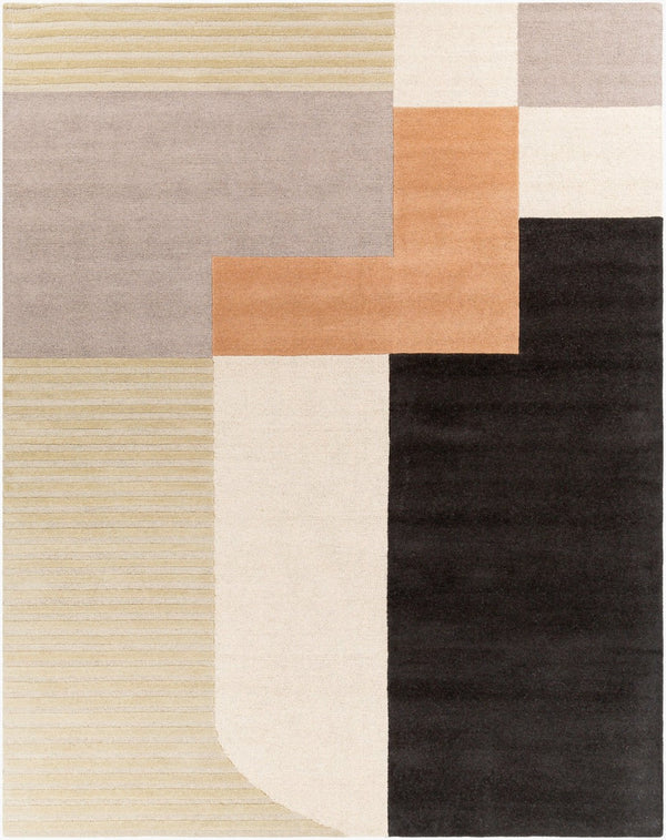 Livabliss Emma Hand Tufted Wool Area Rug with High Low Pile Texture for Entryway or Bedroom Light Beige, Me 8' x 10' EMM2304-810