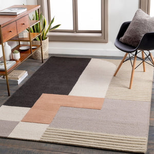 Livabliss Emma Hand Tufted Wool Area Rug with High Low Pile Texture for Entryway or Bedroom Light Beige, Me 2' x 3' EMM2304-23