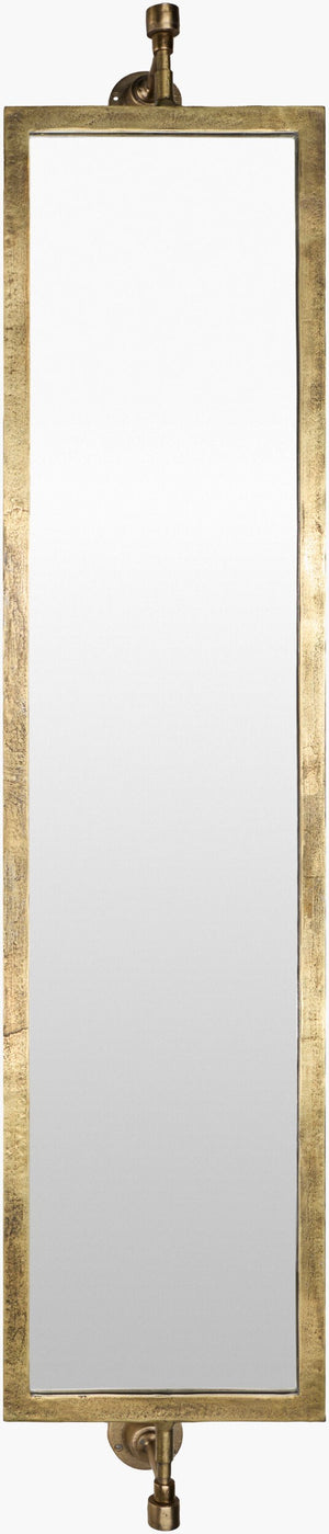 Surya Emmeline Full-length Mirror 76"H X 16"W X 8"D - Rustic Elegance & Industrial Charm For Any Room Frame, Gold Aluminum Emme001-7616