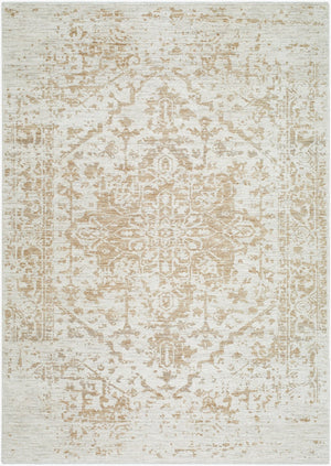 Livabliss Emory Fringe Accent Rug Machine Woven Polyester Pile for Entryway or Bedside Cream, Tan 2'4" x 3'9" EMO2300-2745