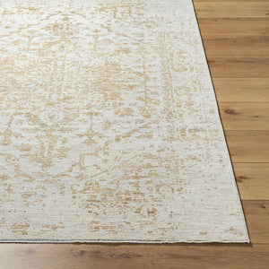 Livabliss Emory Fringe Accent Rug Machine Woven Polyester Pile for Entryway or Bedside Cream, Tan 2'4" x 3'9" EMO2300-2745