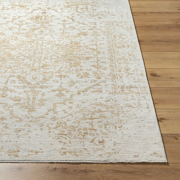 Livabliss Emory Fringe Accent Rug Machine Woven Polyester Pile for Entryway or Bedside Cream, Tan 2'4" x 3'9" EMO2300-2745