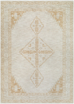 Livabliss Emory Machine Woven Polyester Runner Rug with Fringe Detail for Hallways and Entryways Ivory, Tan 9'4" x 13'1" EMO2301-94131