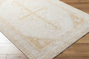 Livabliss Emory Machine Woven Polyester Runner Rug with Fringe Detail for Hallways and Entryways Ivory, Tan 2'7" x 10' EMO2301-2710