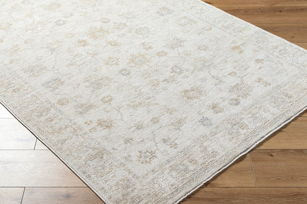 Livabliss Emory Turkish Inspired Polyester Area Rug with Fringe Edge for Entryway or Kitchen Ivory, Light Gr 9'4" x 13'1" EMO2302-94131
