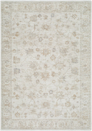 Livabliss Emory Turkish Inspired Polyester Area Rug with Fringe Edge for Entryway or Kitchen Ivory, Light Gr 9'4" x 13'1" EMO2302-94131