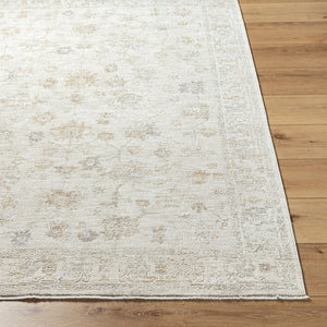 Livabliss Emory Turkish Inspired Polyester Area Rug with Fringe Edge for Entryway or Kitchen Ivory, Light Gr 9'4" x 13'1" EMO2302-94131