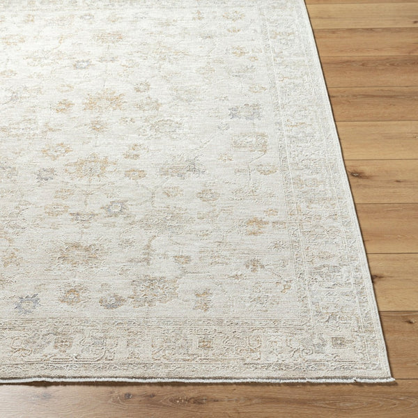 Livabliss Emory Turkish Inspired Polyester Area Rug with Fringe Edge for Entryway or Kitchen Ivory, Light Gr 9'4" x 13'1" EMO2302-94131