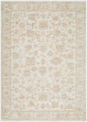 Livabliss Emory Machine Woven Turkish Accent Rug with Fringe Edge and Intricate Pattern Tan, Ivory 9'4" x 13'1" EMO2303-94131