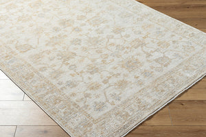 Livabliss Emory Machine Woven Turkish Accent Rug with Fringe Edge and Intricate Pattern Tan, Ivory 9'4" x 13'1" EMO2303-94131