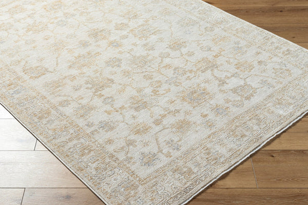 Livabliss Emory Machine Woven Turkish Accent Rug with Fringe Edge and Intricate Pattern Tan, Ivory 9'4" x 13'1" EMO2303-94131