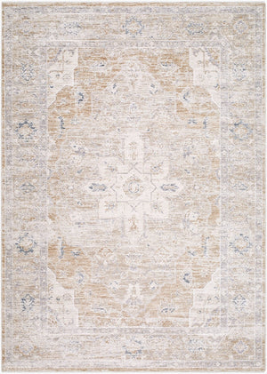 Livabliss Emory Machine Woven Polyester Area Rug with Fringe Border for Living Room Floors Ivory, Cream 9'4" x 13'1" EMO2304-94131
