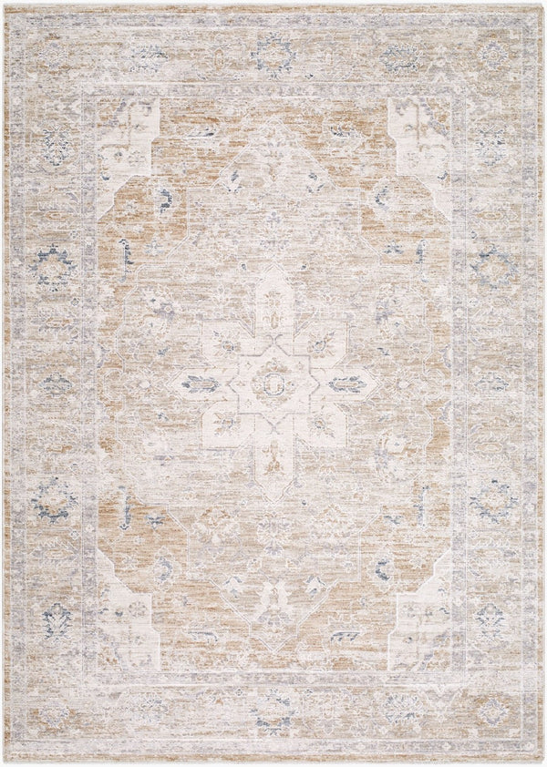 Livabliss Emory Machine Woven Polyester Area Rug with Fringe Border for Living Room Floors Ivory, Cream 9'4" x 13'1" EMO2304-94131