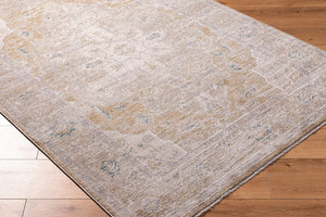 Livabliss Emory Machine Woven Polyester Area Rug with Fringe Border for Living Room Floors Ivory, Cream 6'11" x 6'11" EMO2304-7RD