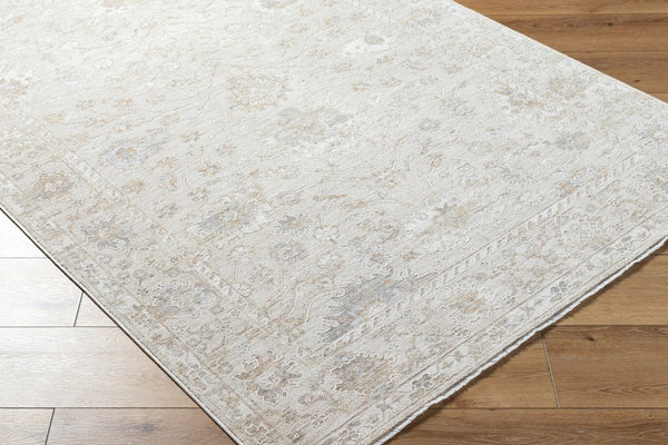 Livabliss Emory Ornamental Runner Rug Fringe Trim Polyester Woven Hallway Entryway Accent Ivory, Cream 9'4" x 13'1" EMO2307-94131