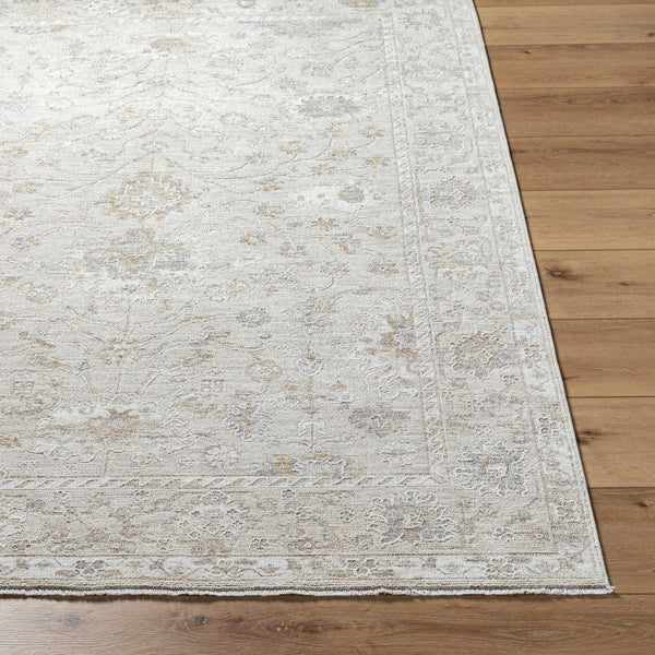 Livabliss Emory Ornamental Runner Rug Fringe Trim Polyester Woven Hallway Entryway Accent Ivory, Cream 9'4" x 13'1" EMO2307-94131